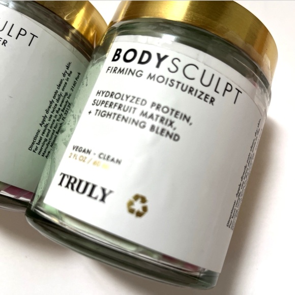 Truly Body Sculpt Firming Moisturizer 3‑Pack 2 oz Jars Vegan Tightening Cream - Picture 3 of 3